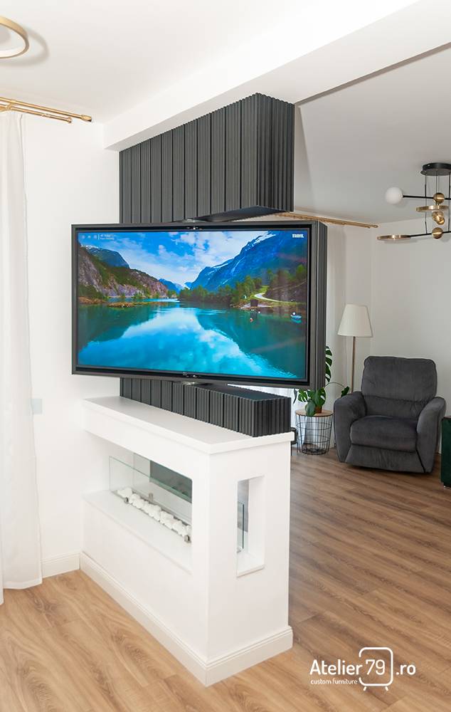Mobilier TV. Suport rotativ pentru televizor