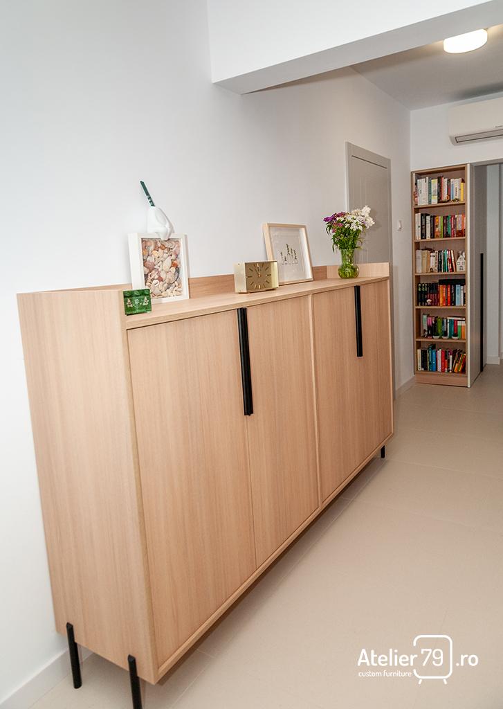 Mobila hol, la comanda. Comoda pantofar, design modern